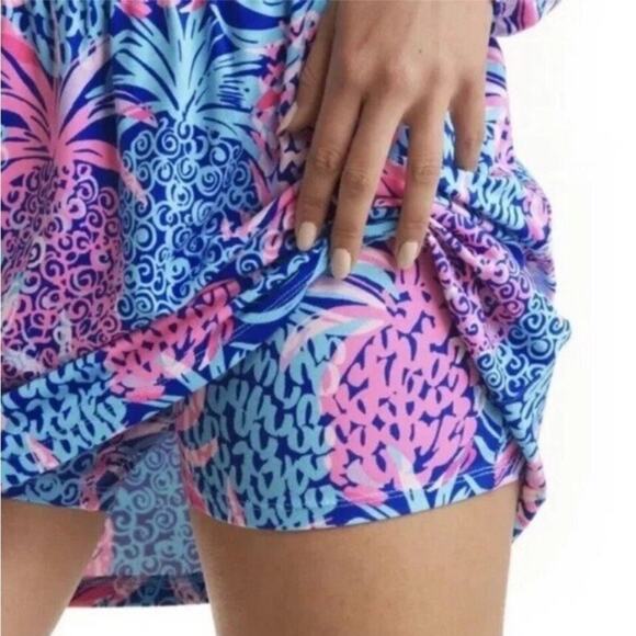 NWT Lilly Pulitzer Cyla Romper in Borealis Blue Tropic Down Low Size Large - Picture 3 of 15